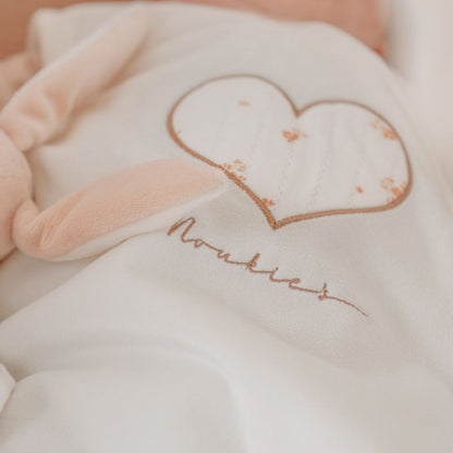 Noukie's Sac de couchage Veloudoux Vintage Flowers Blanc 70 cm