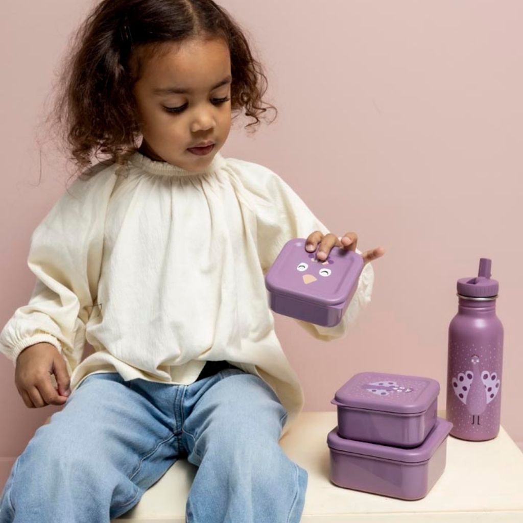 Trixie Boîte à snacks Mrs. Peacock Violet – 3 pièces