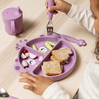 Trixie Assiette en silicone Mrs. Peacock Violet