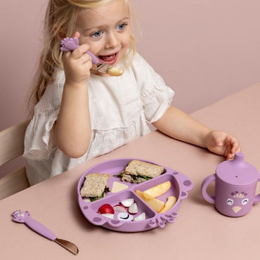 Trixie Assiette en silicone Mrs. Peacock Violet