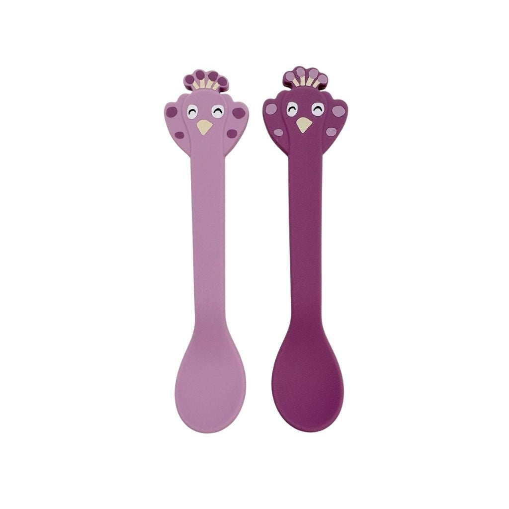 Trixie Cuillère en silicone Mrs. Peacock Violet – 2 pièces