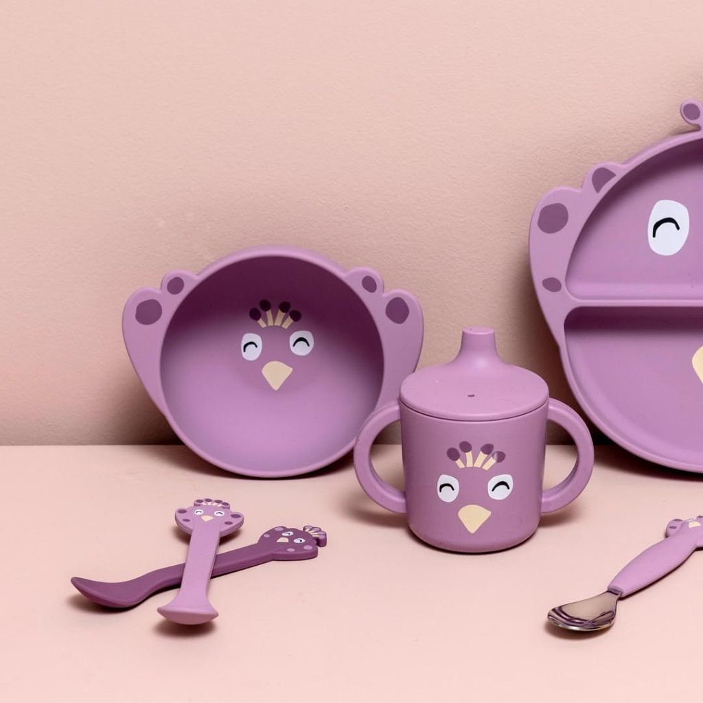 Trixie Cuillère en silicone Mrs. Peacock Violet – 2 pièces