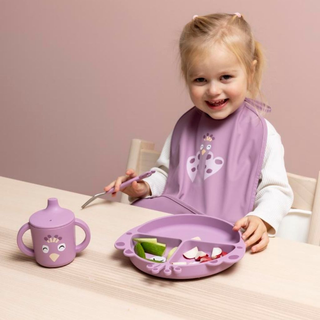 Trixie Gobelet en silicone Mrs. Peacock Violet