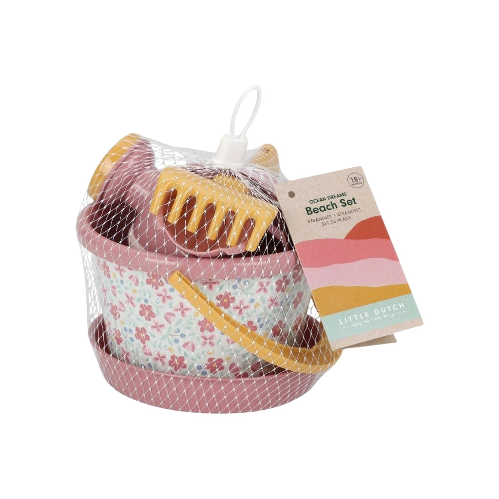 Little Dutch Set de plage Pink Flower Rose – 5 pièces