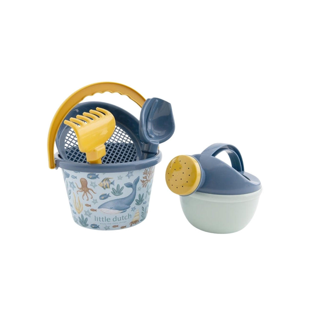 Little Dutch Set de plage Ocean World Bleu - 5 pièces
