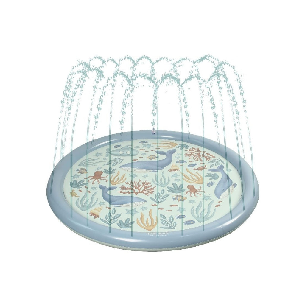 Little Dutch Sprinkler Mat Ocean World Blauw 150 cm