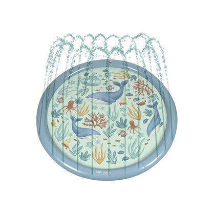 Little Dutch Sprinkler Mat Ocean World Blauw 150 cm
