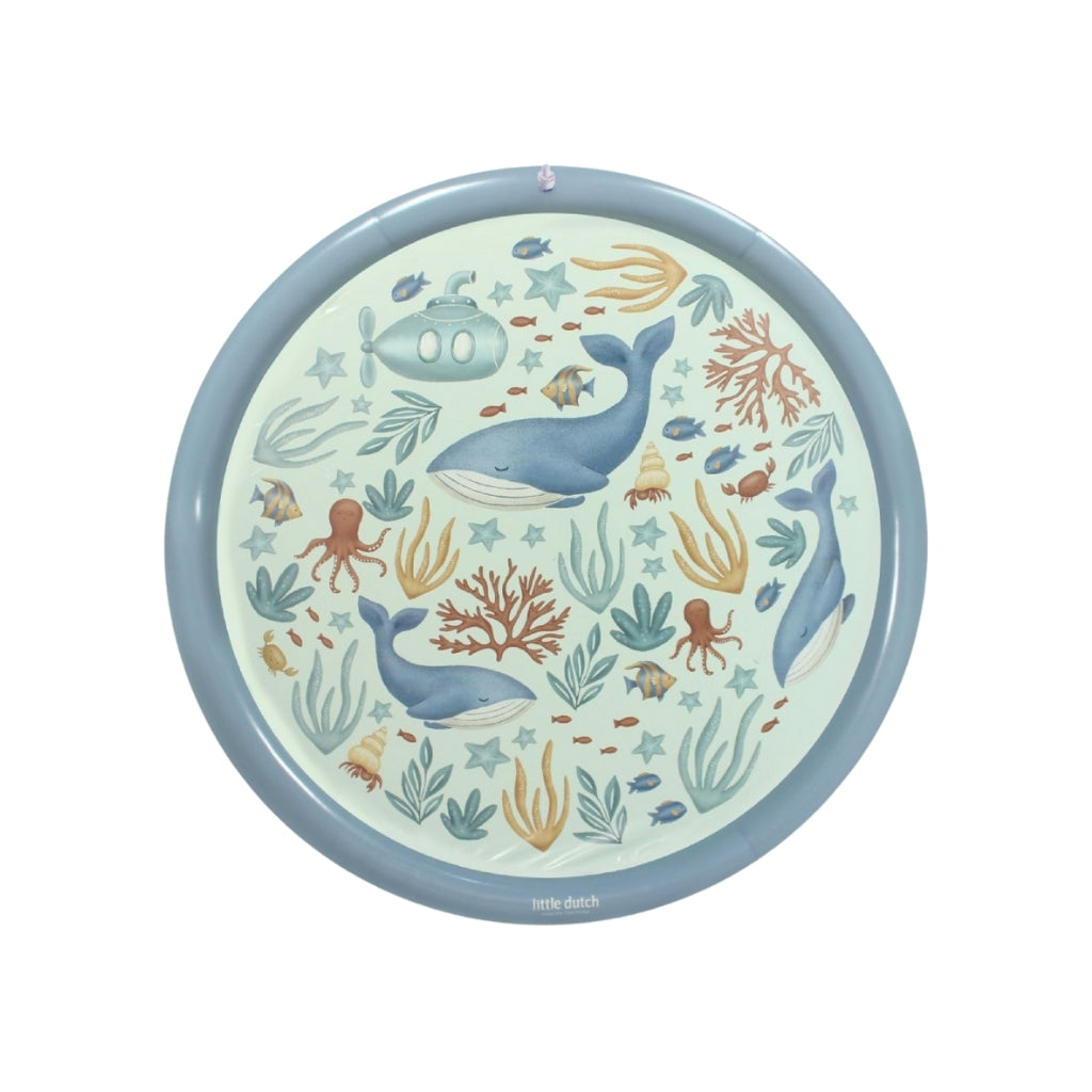 Little Dutch Sprinkler Mat Ocean World Blauw 150 cm