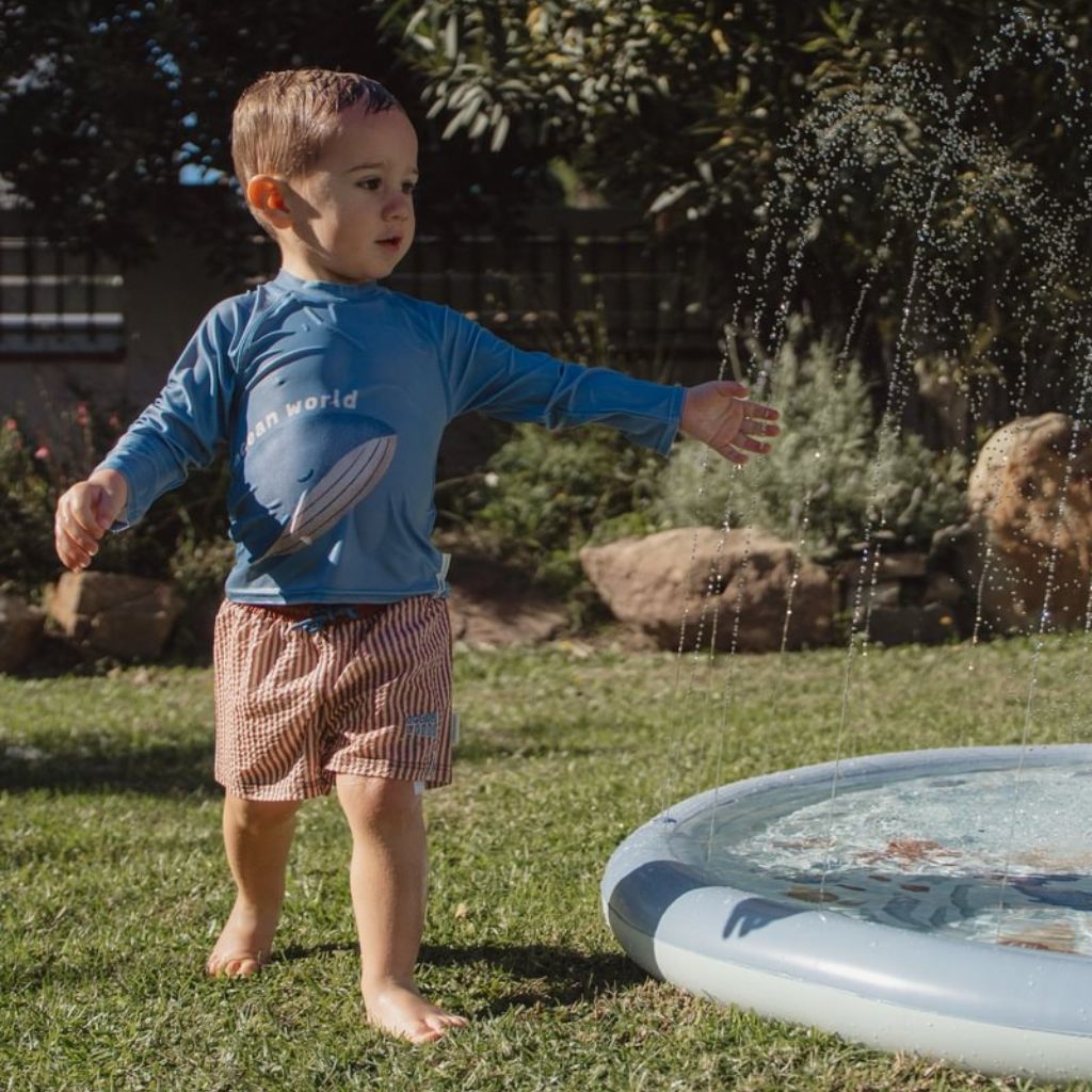 Little Dutch Sprinkler Mat Ocean World Blauw 150 cm