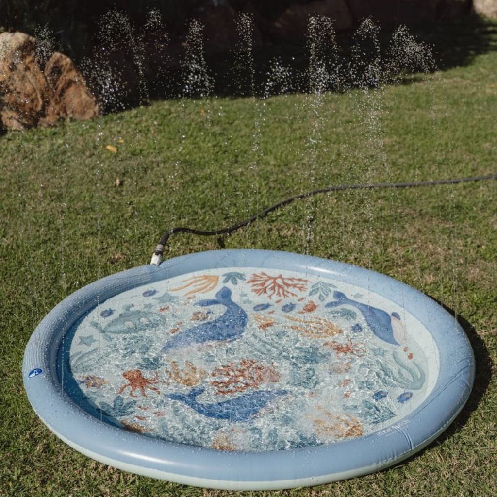 Little Dutch Sprinkler Mat Ocean World Blauw 150 cm