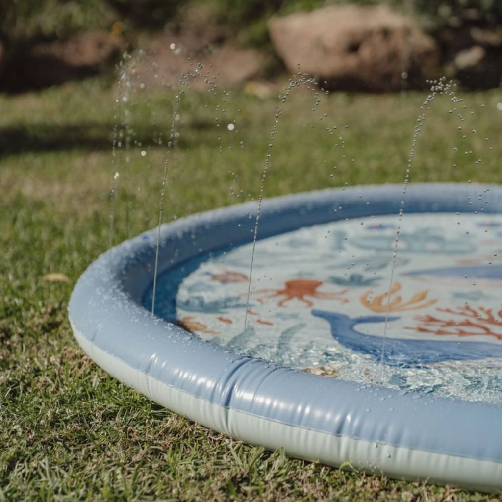 Little Dutch Sprinkler Mat Ocean World Blauw 150 cm