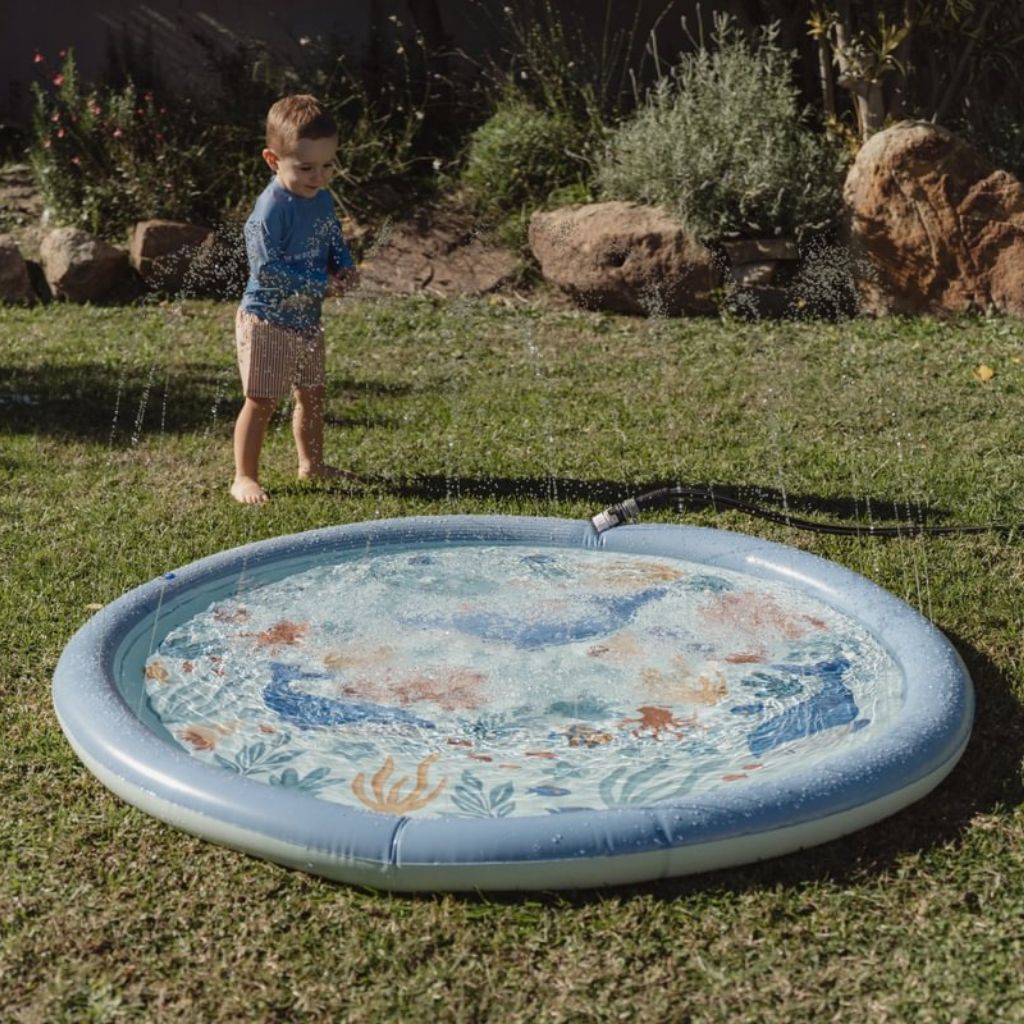Little Dutch Sprinkler Mat Ocean World Blauw 150 cm