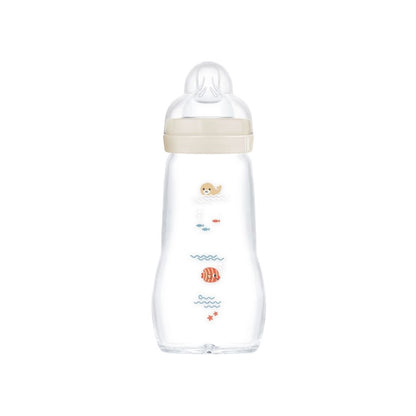 MAM Biberon Feel Good Glass Bottle Beige 260 ml