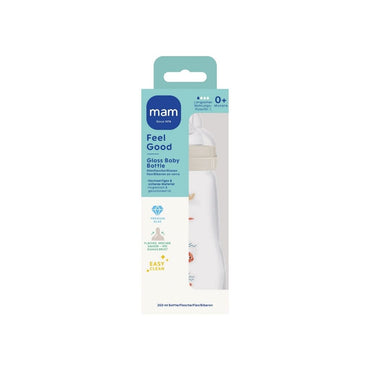 MAM Biberon Feel Good Glass Bottle Beige 260 ml