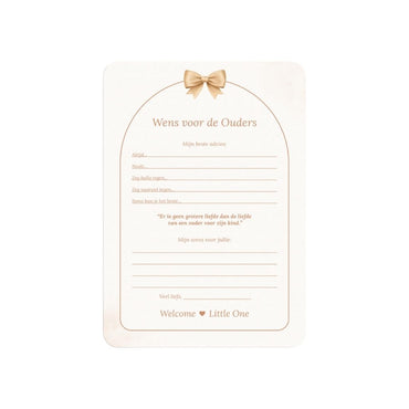 Studio Miron Invulkaart Wens voor de Ouders Boho Beige – 10 stuks