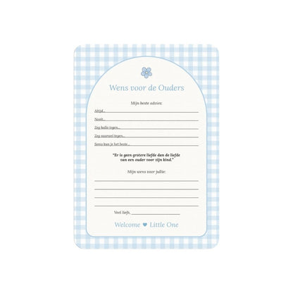 Studio Miron Cartes de vœux Vichy bleu NL – 10 pièces