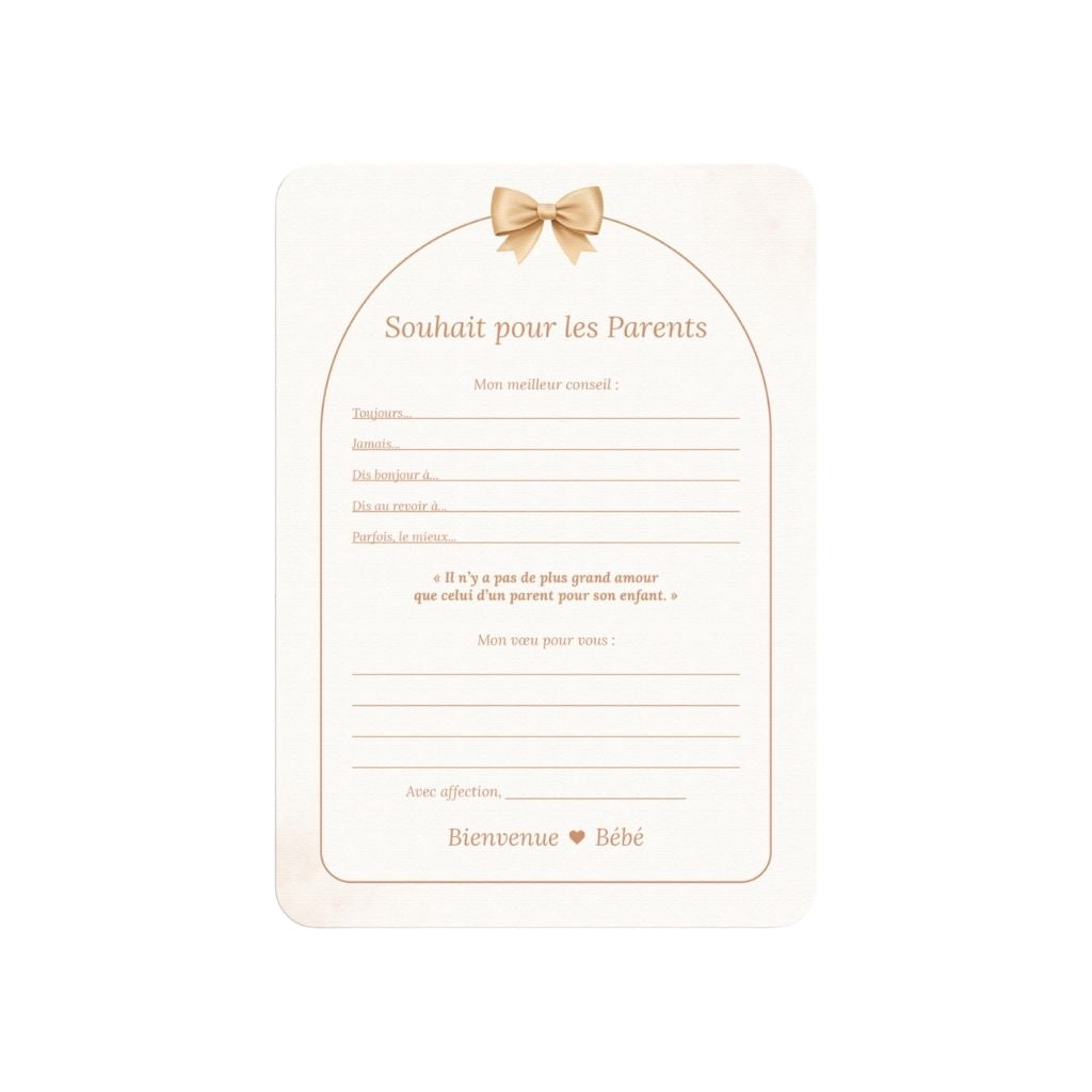 Studio Miron Cartes de vœux Boho Beige avec Ourson - 10 pièces