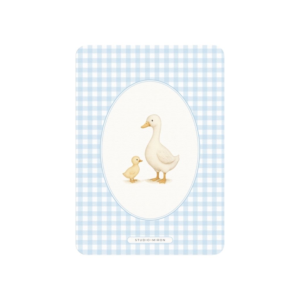 Studio Miron Cartes de vœux Vichy Bleu – 10 pièces