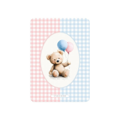 Studio Miron Cartes de vœux Vichy Rose/Bleu – 10 pièces
