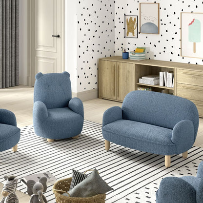 JAXX Canapé Rocky Double Mini Bleu