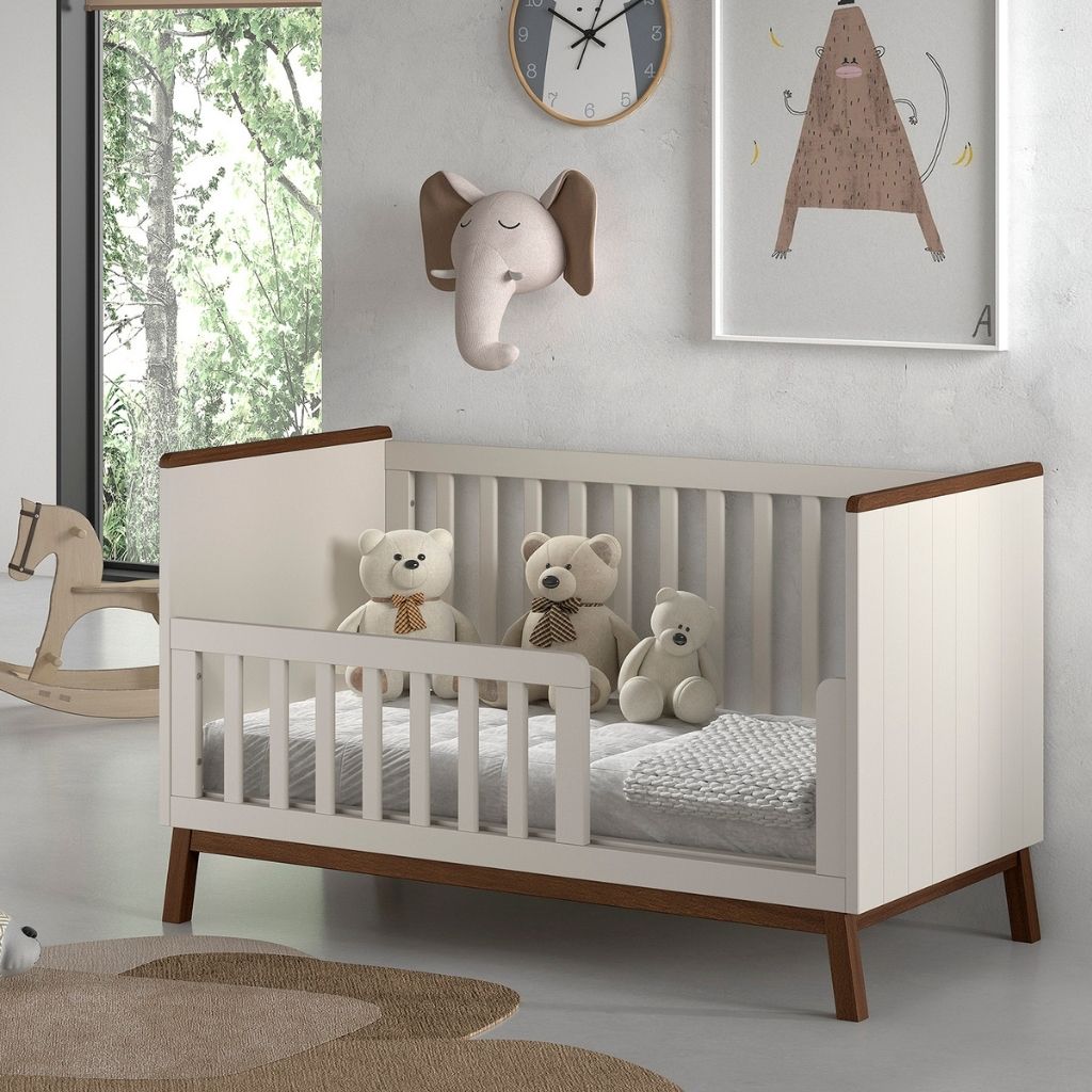 JAXX Lit évolutif Sezane Clay/Walnut 70 x 140 cm