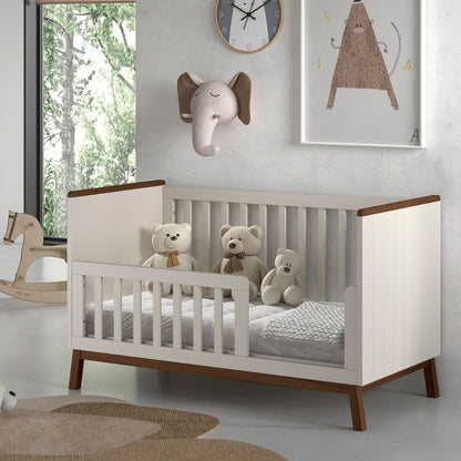 JAXX Lit évolutif Sezane Clay/Walnut 70 x 140 cm