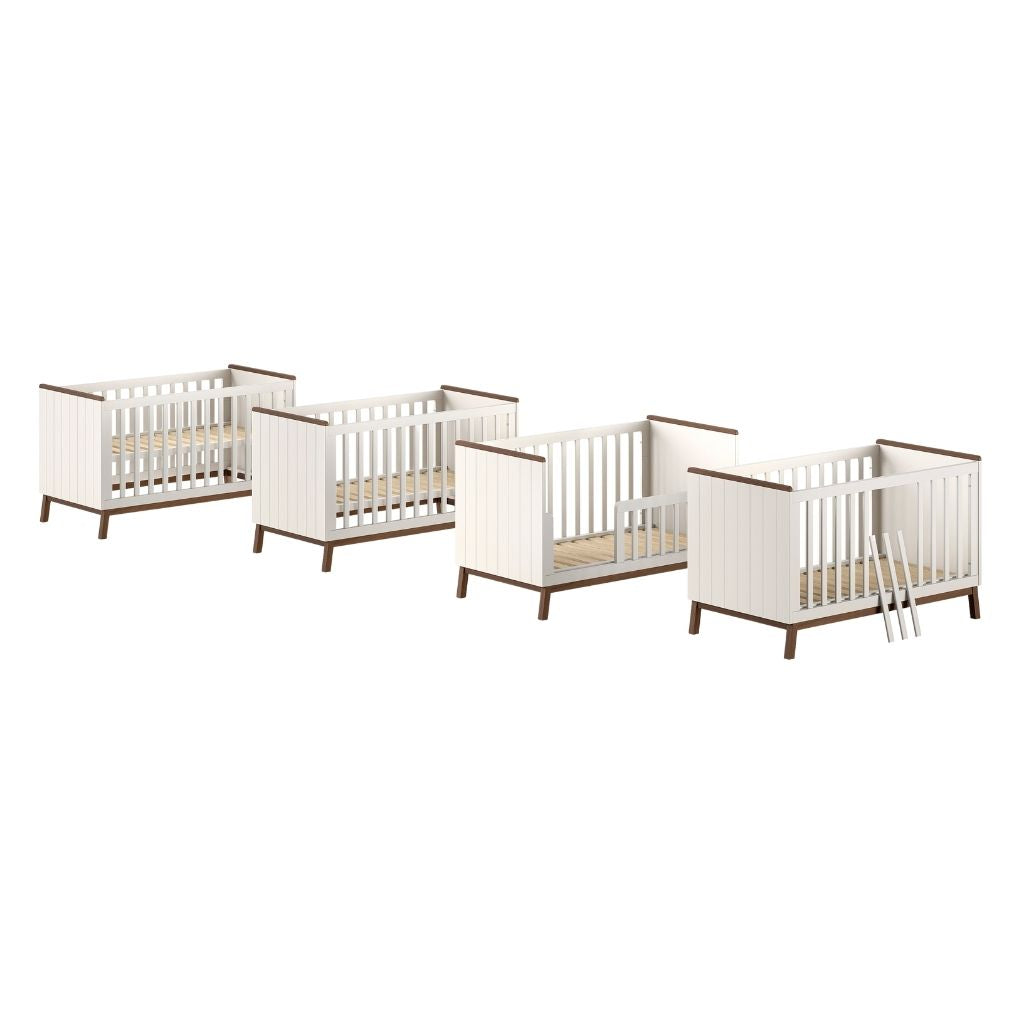 JAXX Lit évolutif Sezane Clay/Walnut 70 x 140 cm