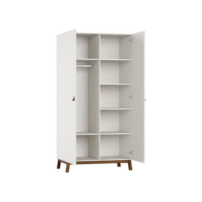 JAXX 2-Deurs Kleerkast Sezane Clay/Walnoot