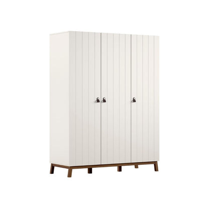JAXX 3-Deurs Kleerkast Sezane Clay/Walnoot