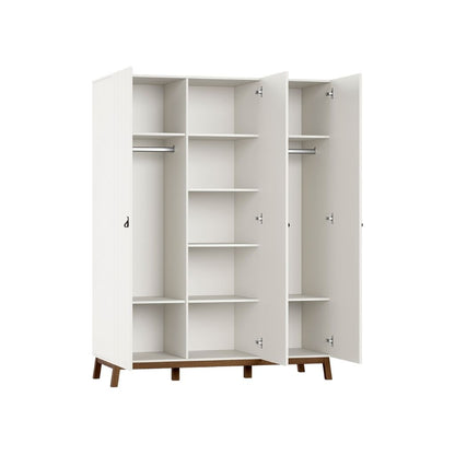 JAXX 3-Deurs Kleerkast Sezane Clay/Walnoot