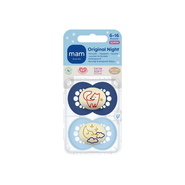 MAM Sucette 6-16 mois Original Night Blue - 2 pièces