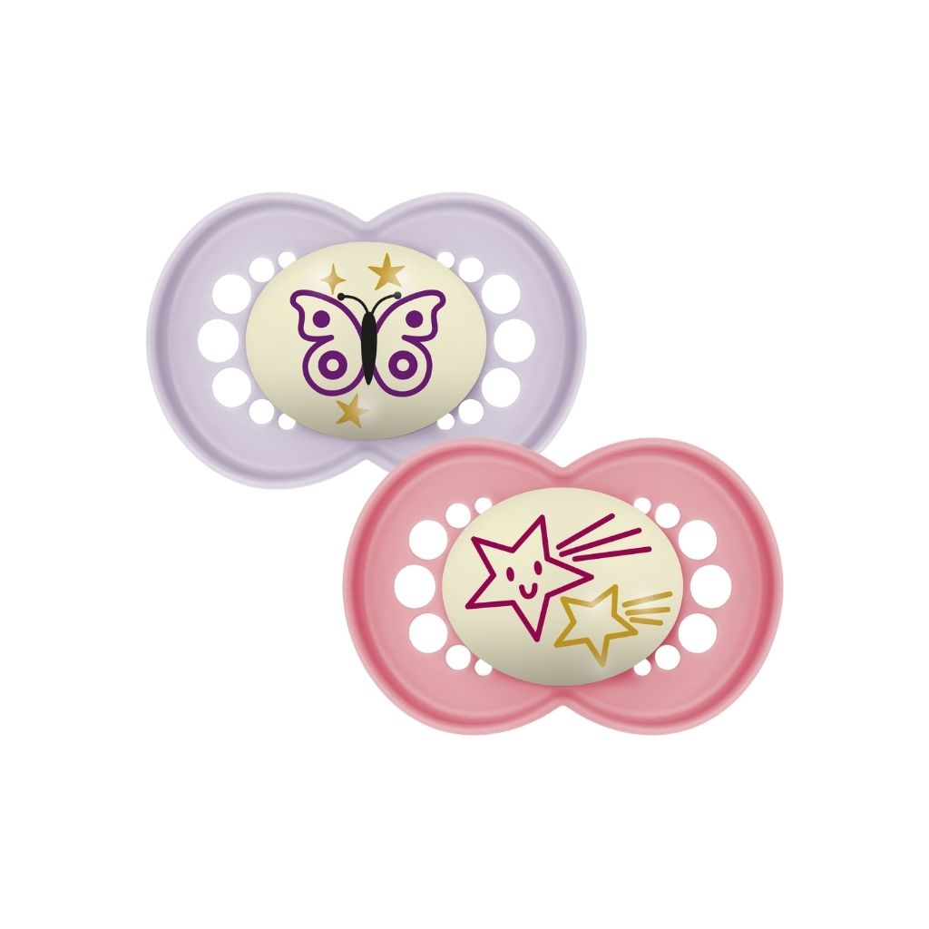 MAM Fopspeen 6-16 maanden Original Night Pink - 2 stuks