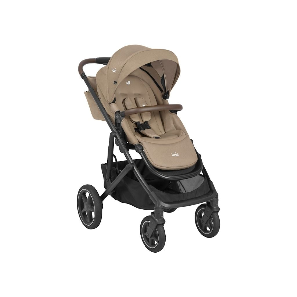 Joie Poussette ELARA Cashew avec accessoires (Adaptateurs + Mommy Bag)