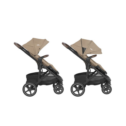 Joie Poussette ELARA Cashew avec accessoires (Adaptateurs + Mommy Bag)