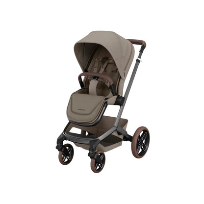 Maxi-Cosi Kinderwagen Fame Twillic Truffle + Draagmand + Basis Familyfix Slide Pro  + Coral Slide Pro Oak Truffle