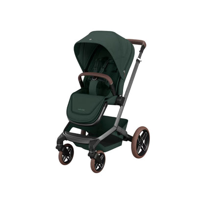 Maxi-Cosi Kinderwagen Fame Twillic Green + Draagmand + Basis Familyfix Slide Pro  + Coral Slide Pro Onyx Black