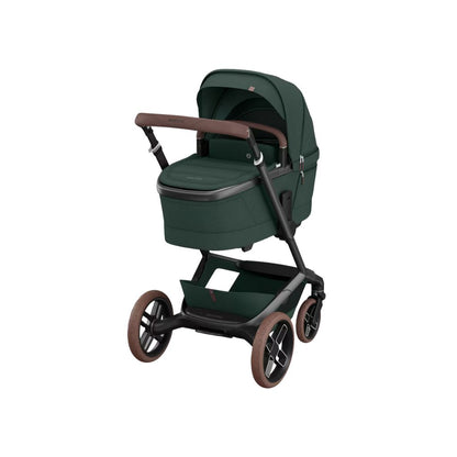 Maxi-Cosi Kinderwagen Fame Twillic Green + Draagmand + Basis Familyfix Slide Pro  + Coral Slide Pro Onyx Black