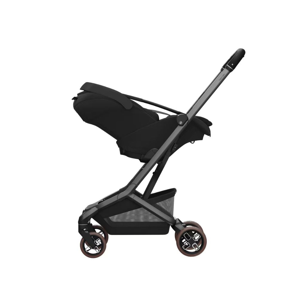 Maxi-Cosi Kinderwagen Fame Twillic Green + Draagmand + Basis Familyfix Slide Pro  + Coral Slide Pro Onyx Black
