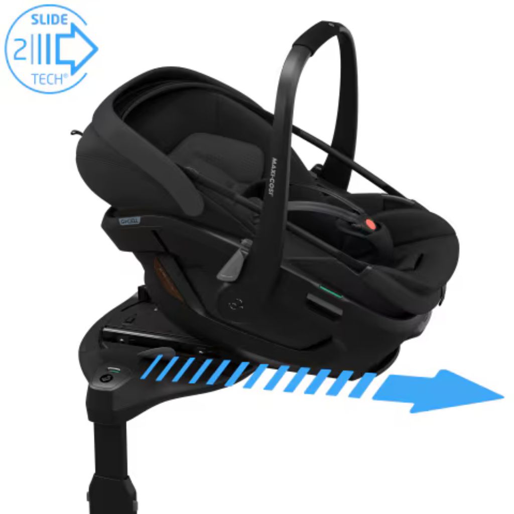 Maxi-Cosi Kinderwagen Fame Twillic Green + Draagmand + Basis Familyfix Slide Pro  + Coral Slide Pro Onyx Black