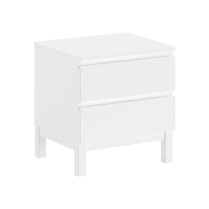 JAXX Table de nuit 2 tiroirs Eva White