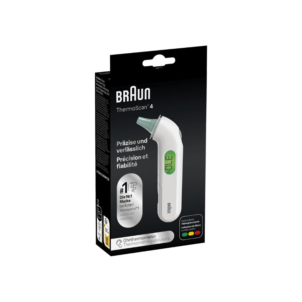 Braun Thermomètre médical numérique ThermoScan 4 White