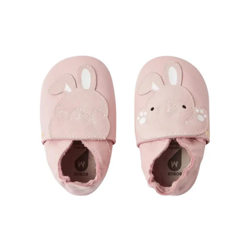 Bobux Schoentjes Soft Soles Peek A Boo Bunny Ballet Pink