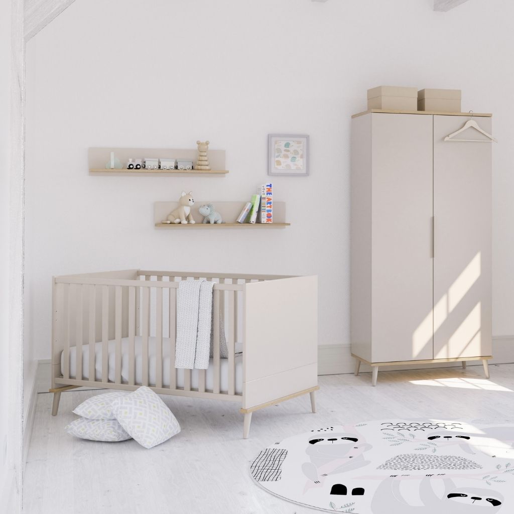 Yuny Lit de bébé Hazel Beige 70 x 140 cm