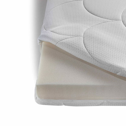 ZZZOO Matelas rond pour parc bébé Ours Blanc Ø 90 cm