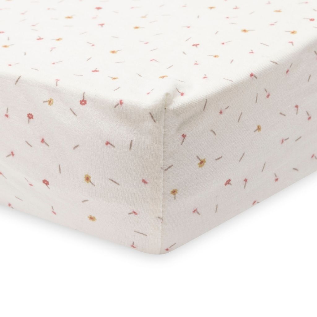 Jollein Drap-housse jersey Pretty Picnic Flower Drops