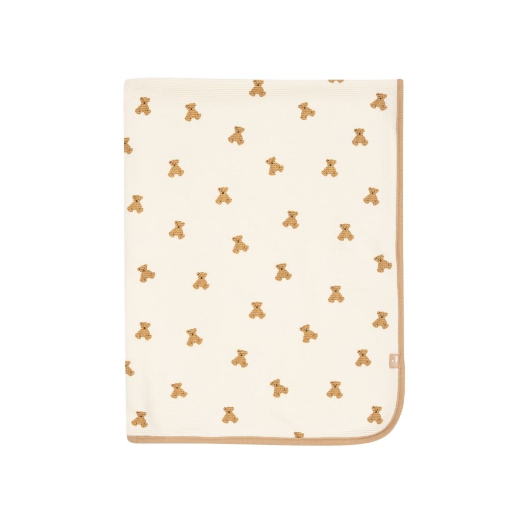 Jollein Deken Wieg Mini Teddy Bear Little Waffle Beige