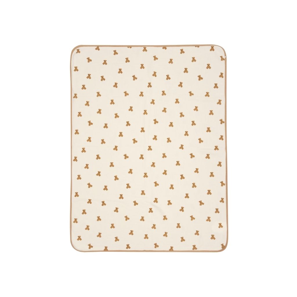 Jollein Deken Wieg Mini Teddy Bear Little Waffle Beige