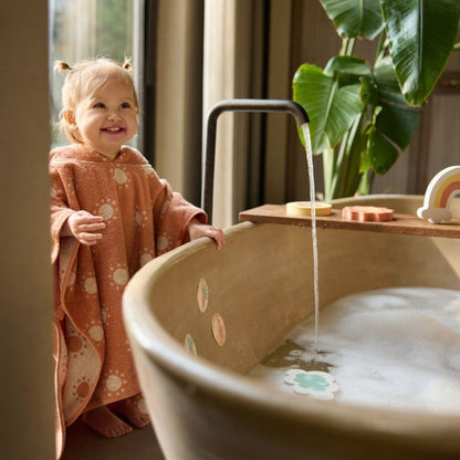 Jollein Poncho de bain Jacquard Sun Orange