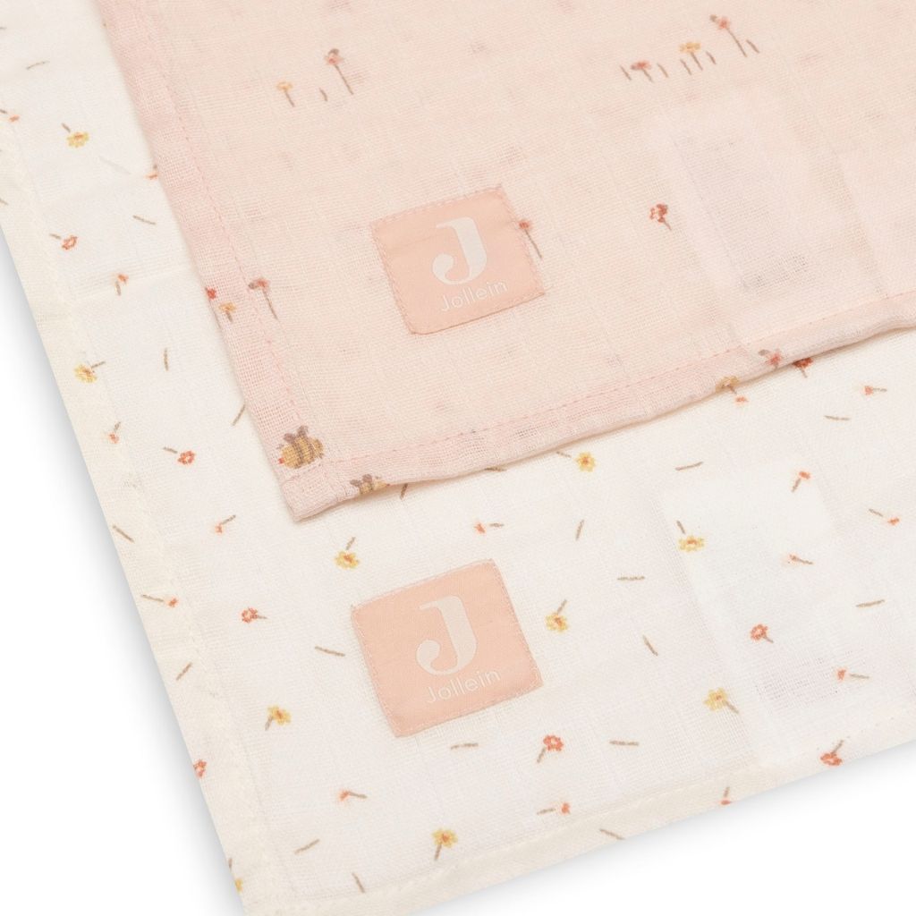 Jollein Linge hydrophile Large Pretty Picnic – 2 pièces