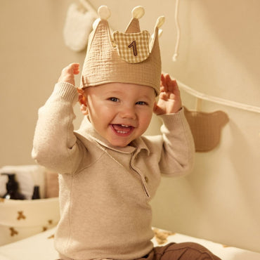 Jollein Couronne d'anniversaire avec chiffres Teddy Bear Beige